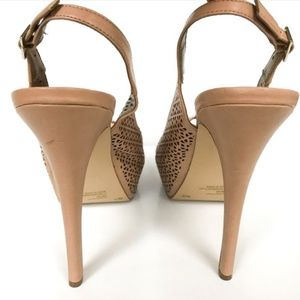 BCBG Laser Cut Peep Toe Platform